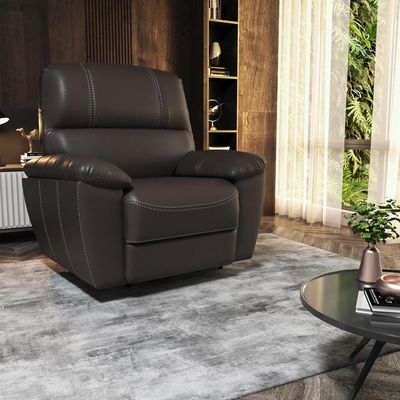 Poltrona do Papai Reclinável Elétrica Armênia Power Touch Couro Cappuccino - Gran Belo