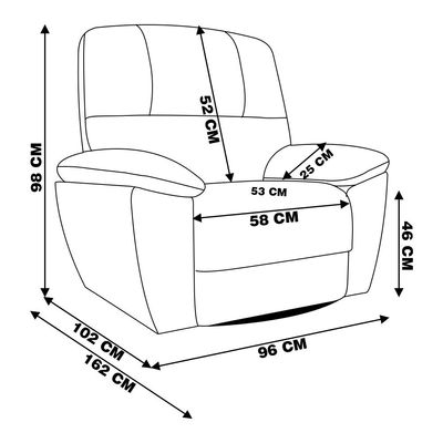 Poltrona do Papai Reclinável Giratória Armênia Glider Mecânico Couro Off White - Gran Belo