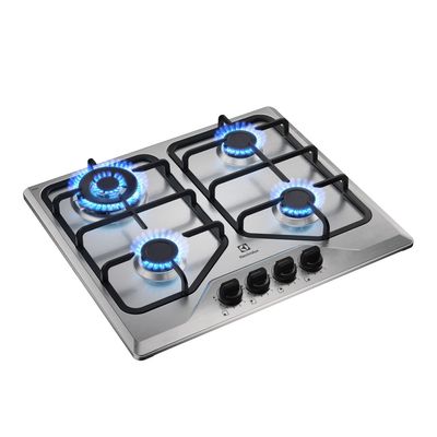 Cooktop 4 Bocas a Gás Electrolux Inox Experience Multi Chama e Grade Ferro Fundido (KE4XC) Bivolt