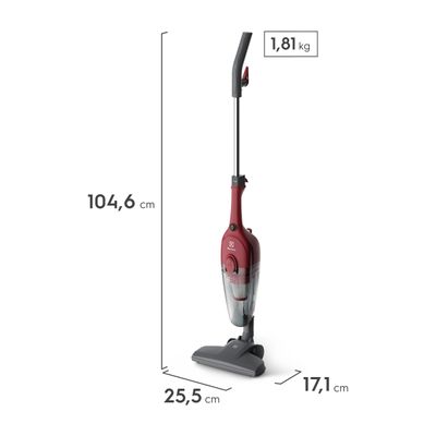 Aspirador de Pó Vertical com Fio Electrolux 1100W 2 em 1 Filtro HEPA Vermelho (STK13) 220V