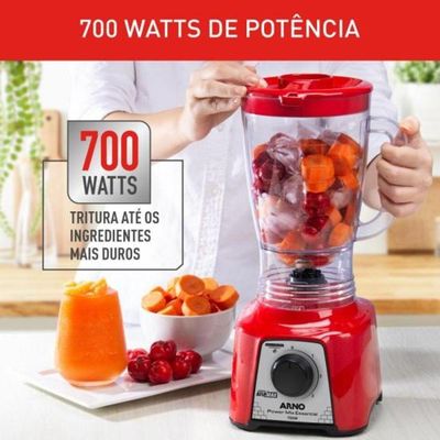 Liquidificador Arno Power Mix Essential 700W Vermelho 220V