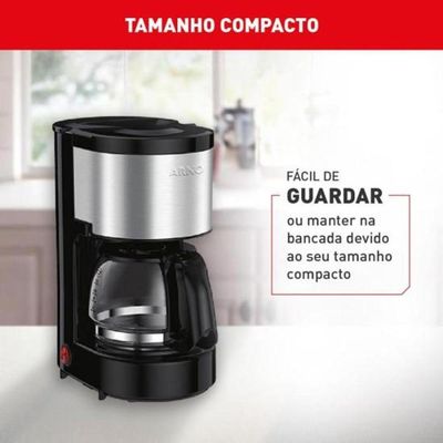 Cafeteira Elétrica Arno Perfectta Inox 600ml Jarra De Vidro 110V