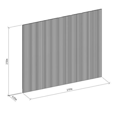 Painel Decorativo Ripado para Parede Mahalo 300x250 MDP Nature G77 - Gran Belo