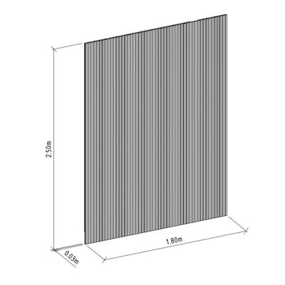 Painel Decorativo Ripado para Parede Mahalo 180x250 MDP Nature G77 - Gran Belo