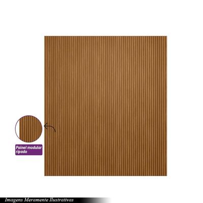 Painel Decorativo Ripado para Parede Mahalo 220x250 MDP Nature G77 - Gran Belo