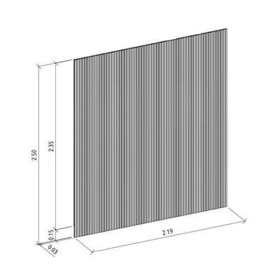 Painel Decorativo Ripado para Parede Mahalo 220x250 MDP Nature G77 - Gran Belo