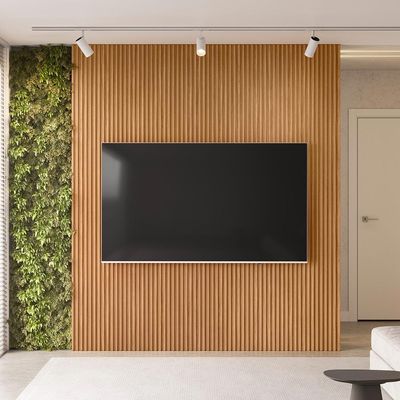 Painel Decorativo Ripado para Parede Mahalo 220x250 MDP Nature G77 - Gran Belo