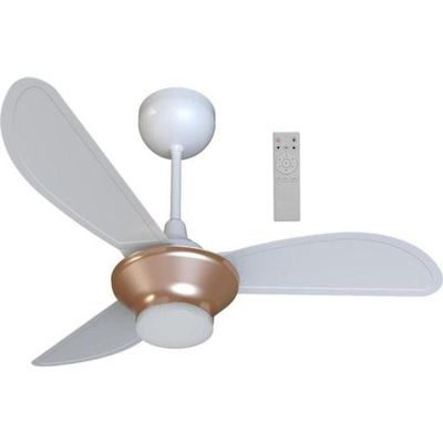 Ventilador De Teto Ventisol Mistral 3 Pás Branco-bronze Bivolt
