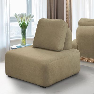 Conjunto Sala de Estar 1 Sofá Retrátil Modulado 282cm e 2 Poltronas Santiago Bouclê Castor G89 - Gran Belo