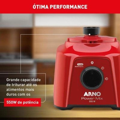 Liquidificador Arno Power Mix 550W Vermelho 110V