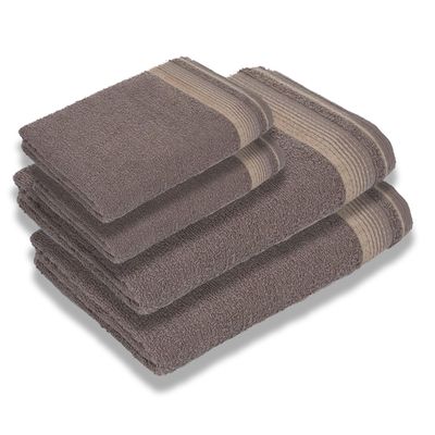 Jogo com  4 Toalhas Luxury Soft Beka 360 g/m² 2 Banho + 2 Rosto Luxo Cinza