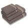 Jogo com  4 Toalhas Luxury Soft Beka 360 g/m² 2 Banho + 2 Rosto Luxo Cinza