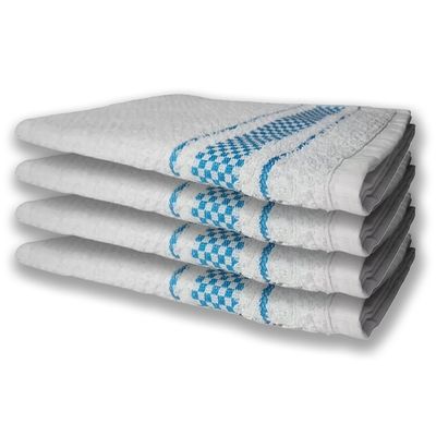8 Panos de Prato Atoalhado Felpudo Premium 4 Azul 4 Verde