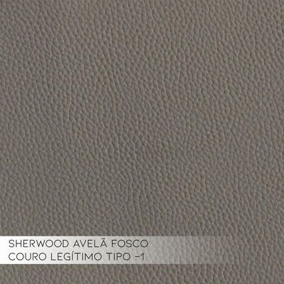 Sofá 2 Lugares Sala de Estar Pés Madeira Laus 158 cm Couro Avelã - Gran Belo