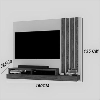 Painel Requinte - Mdf-mdp Nichos Reforçados Off White-nature - Movelove