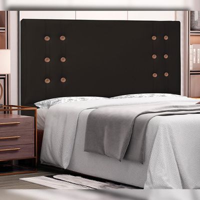 Cabeceira Decorativa King Size 1,95M Kors PU Marrom - Gran Belo