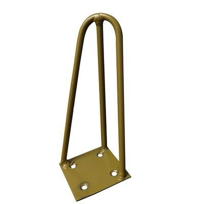 Kit 16 Pés de Metal 15 CM Hairpin Legs Mesas de Centro Puffs Dourado
