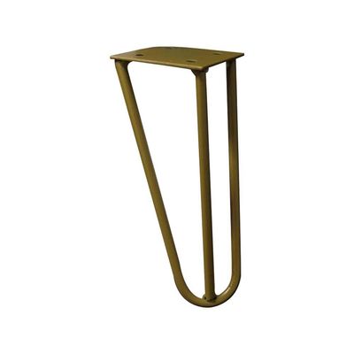 Kit 2 Pés de Metal 15 CM Hairpin Legs Mesas de Centro Puffs Dourado