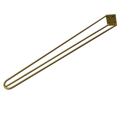 Kit 16 Pés de Metal 60 CM Hairpin Legs Mesa de Canto Dourado