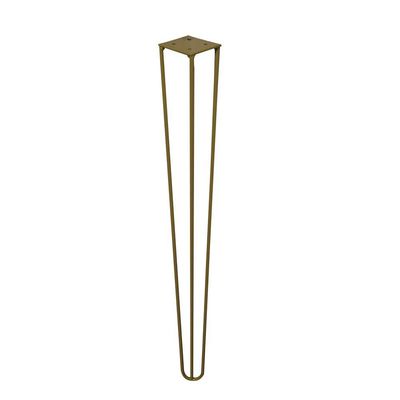 Kit 16 Pés de Metal 60 CM Hairpin Legs Mesa de Canto Dourado