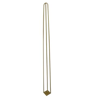 Kit 18 Pés de Metal 90 CM Hairpin Legs Aparador e Mesa de Canto Dourado