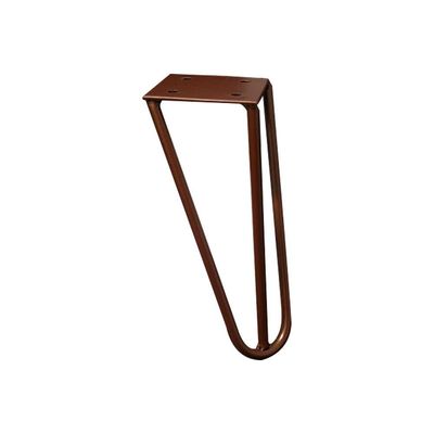 Kit 12 Pés de Metal 15 CM Hairpin Legs Mesas de Centro Puffs Bronze