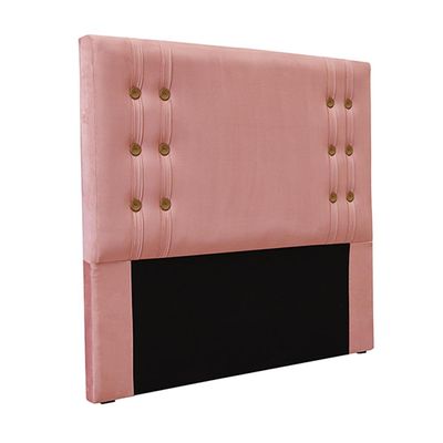 Cabeceira Decorativa Casal 1,40M Kors Veludo Rosa - Gran Belo