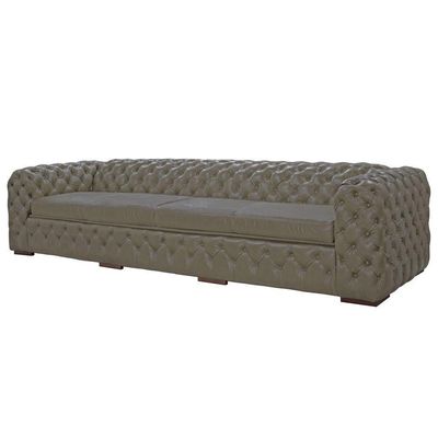 Sofá 3 Lugares Astúria 240cm Couro Fendi - Gran Belo