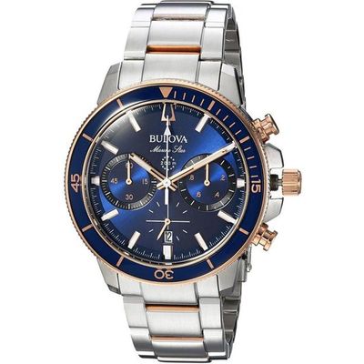 Relógio Bulova Masculino Ref:98b301 Cronógrafo Bicolor Marine Star
