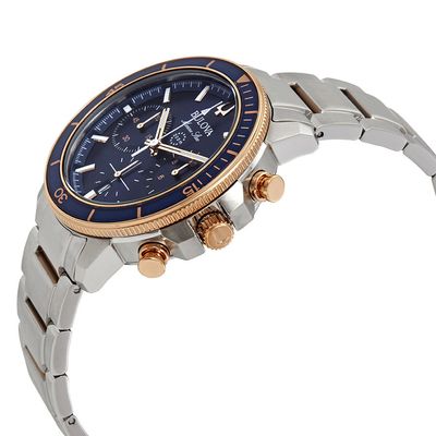Relógio Bulova Masculino Ref:98b301 Cronógrafo Bicolor Marine Star