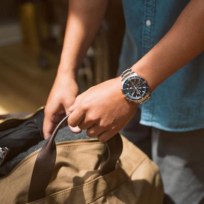 Relógio Bulova Masculino Ref:98b301 Cronógrafo Bicolor Marine Star