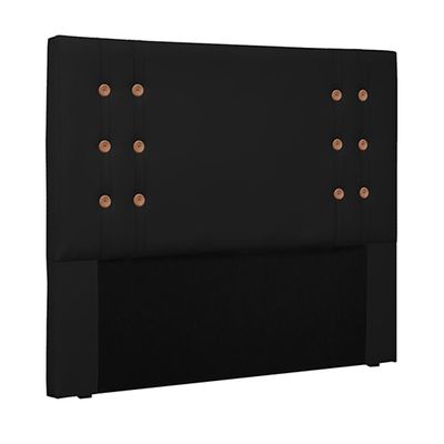 Cabeceira Decorativa King Size 1,95M Kors PU Preto - Gran Belo