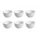 Conjunto de Ramequins Médios Linhas New White com 6 Peças 170ml Porto Brasil Branco