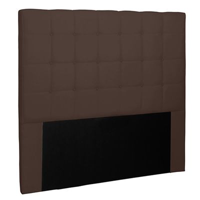 Cabeceira Decorativa Queen Size 1,60M Tropea Suede Café - Gran Belo