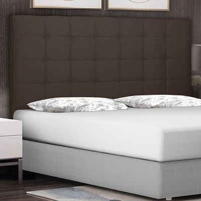 Cabeceira Decorativa Queen Size 1,60M Tropea Suede Café - Gran Belo