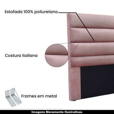 Cabeceira Decorativa King Size 1,95M Guess Veludo Lilás - Gran Belo
