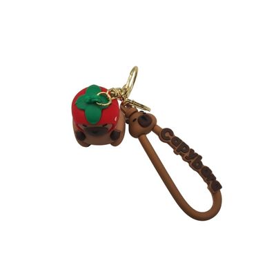Chaveiro Pingente Capivara Emborrachado Brinquedo Decorativo Escolar Mochila Estojo Bolsa