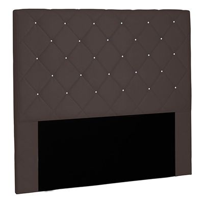 Cabeceira Decorativa Casal 1,40M Tàzio Suede Café - Gran Belo