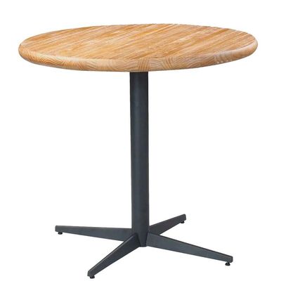 Mesa Sala de Jantar Cozinha Shery Redonda 70cm Grafite Madeira Maciça Driftwood - Gran Belo