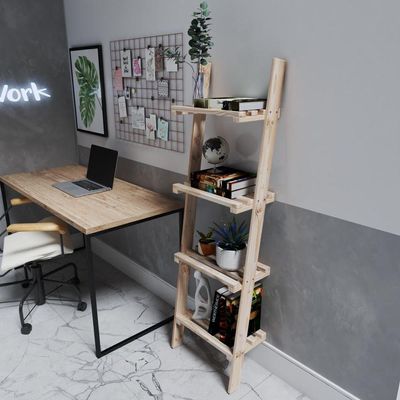 Estante Escada 4 Prateleiras Pinus P/ Livros Moderno Technox