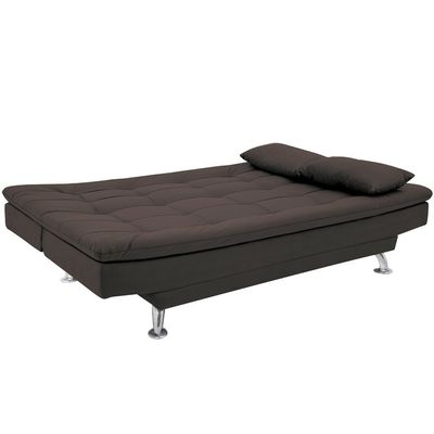 Sofá-Cama 1,90 Metros Linoforte Melissa, Suede Veludo, Espuma D-33 Capuccino