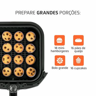 Fritadeira Sem Óleo Air Fryer 6 Litros AFN-60-BI Mondial Preto / 110V