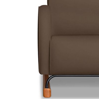 Poltrona Com Base Balanço Em Tecido Veludo Cindy – Lucadi Marrom