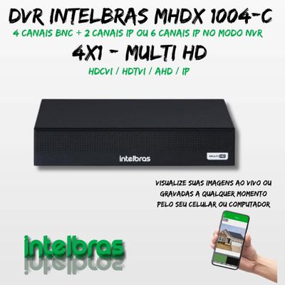 Kit Dvr Intelbras 4 Ch Mhdx 1004-C 4 Câmeras full Color