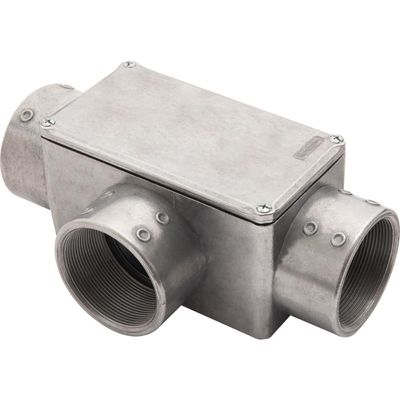 Condulete fixo 2.1/2" tipo "T" - com tampa / rosca BSP / sem pintura