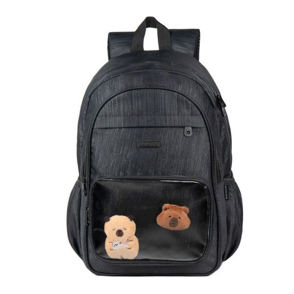 Mochila Escolar Feminina BG Charms Preta U / Preto
