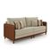 Sofá 3 Lugares Living 212cm Pé Madeira Valença Marrom/Veludo K01 - D'Rossi Cinza