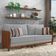 Sofá 3 Lugares Living 212cm Pé Madeira Valença Marrom/Veludo K01 - D'Rossi Cinza