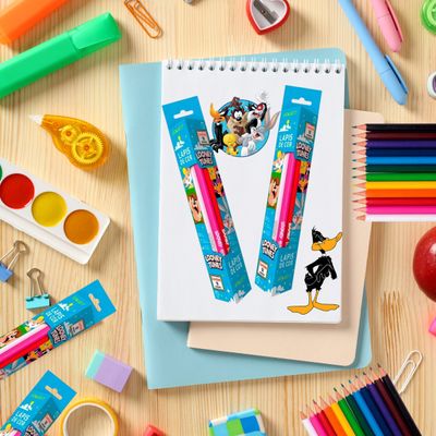 LÁPIS DE COR TRIANGULAR 12 CORES LOONEY TUNES - LEO E LEO