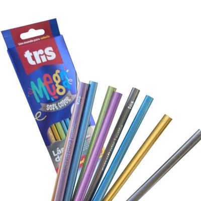Lápis De Cor Mega Soft Color Tons Metálicos 10 Cores - Tris
